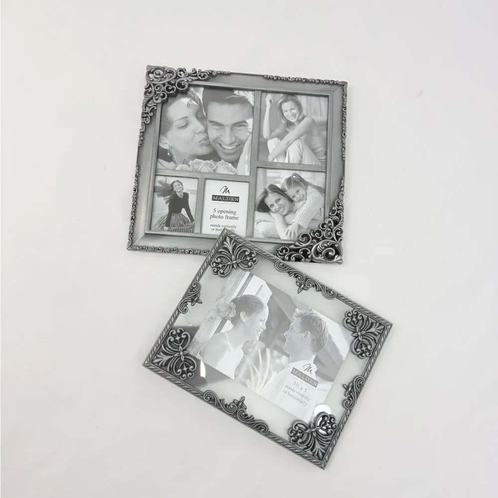 Malden International Designs Set of Two Scroll Design Metal Frames NEW